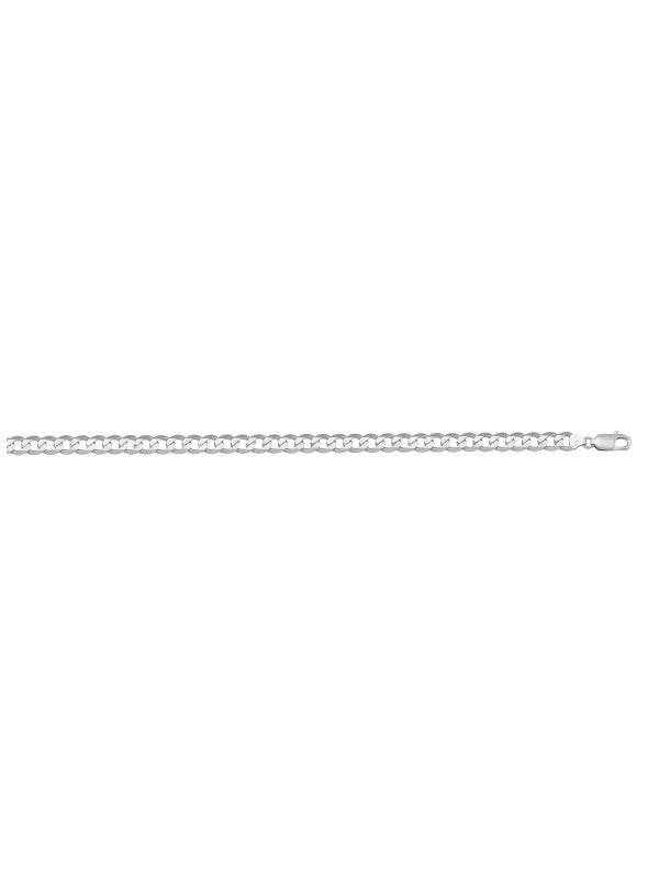 N2420W - WHITE GOLD SOLID OPEN LINK ANKLET