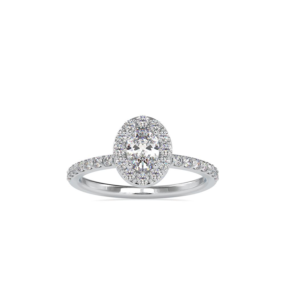 Oval Halo Diamond Engagement Ring