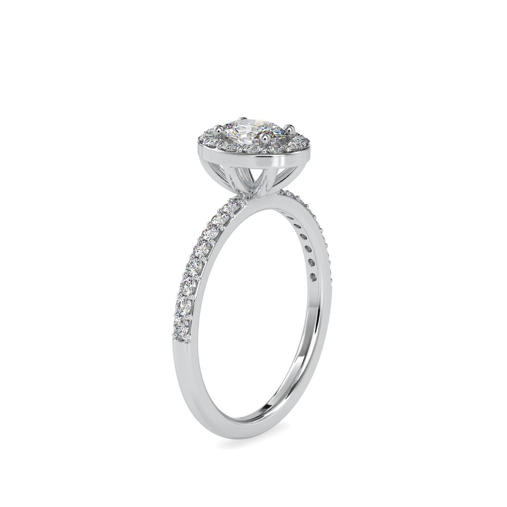 Oval Halo Diamond Engagement Ring