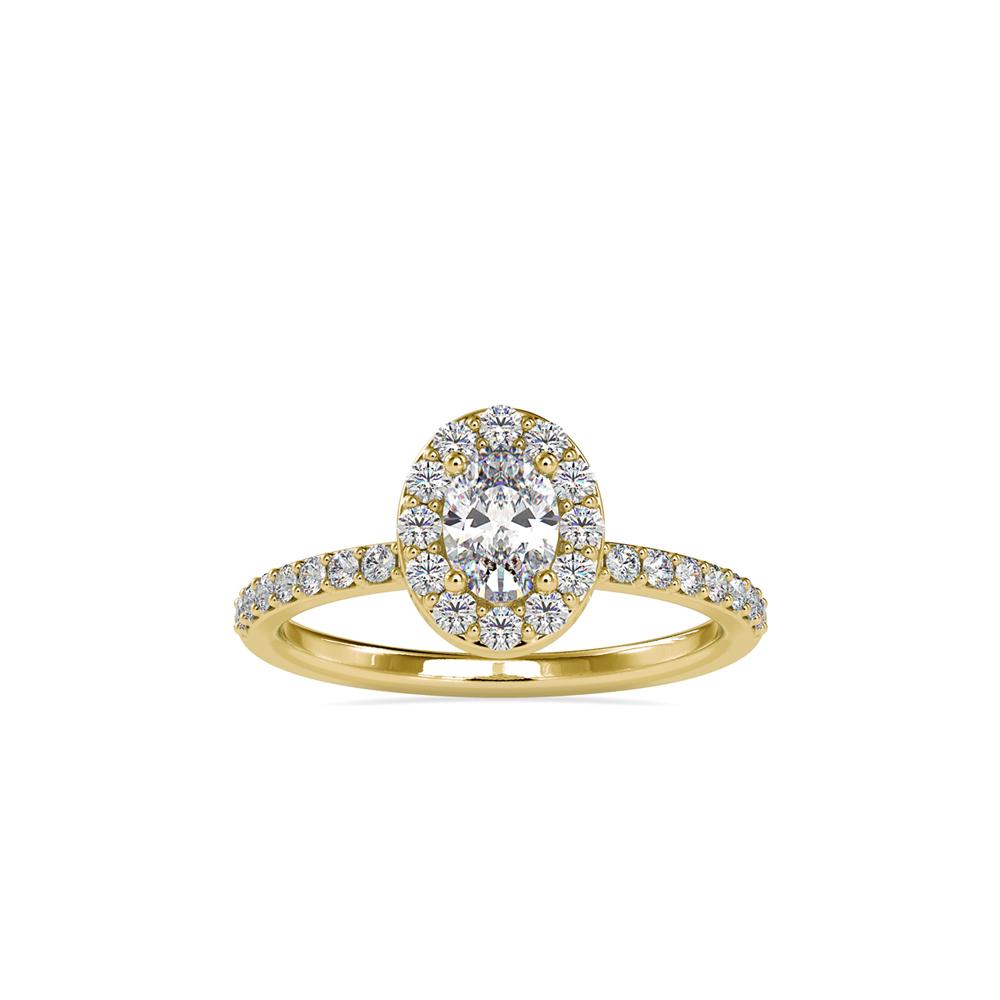 Oval Halo Diamond Engagement Ring