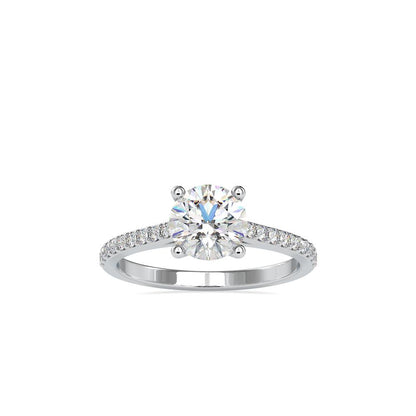 Petite 4 Prong Diamond Engagement Ring