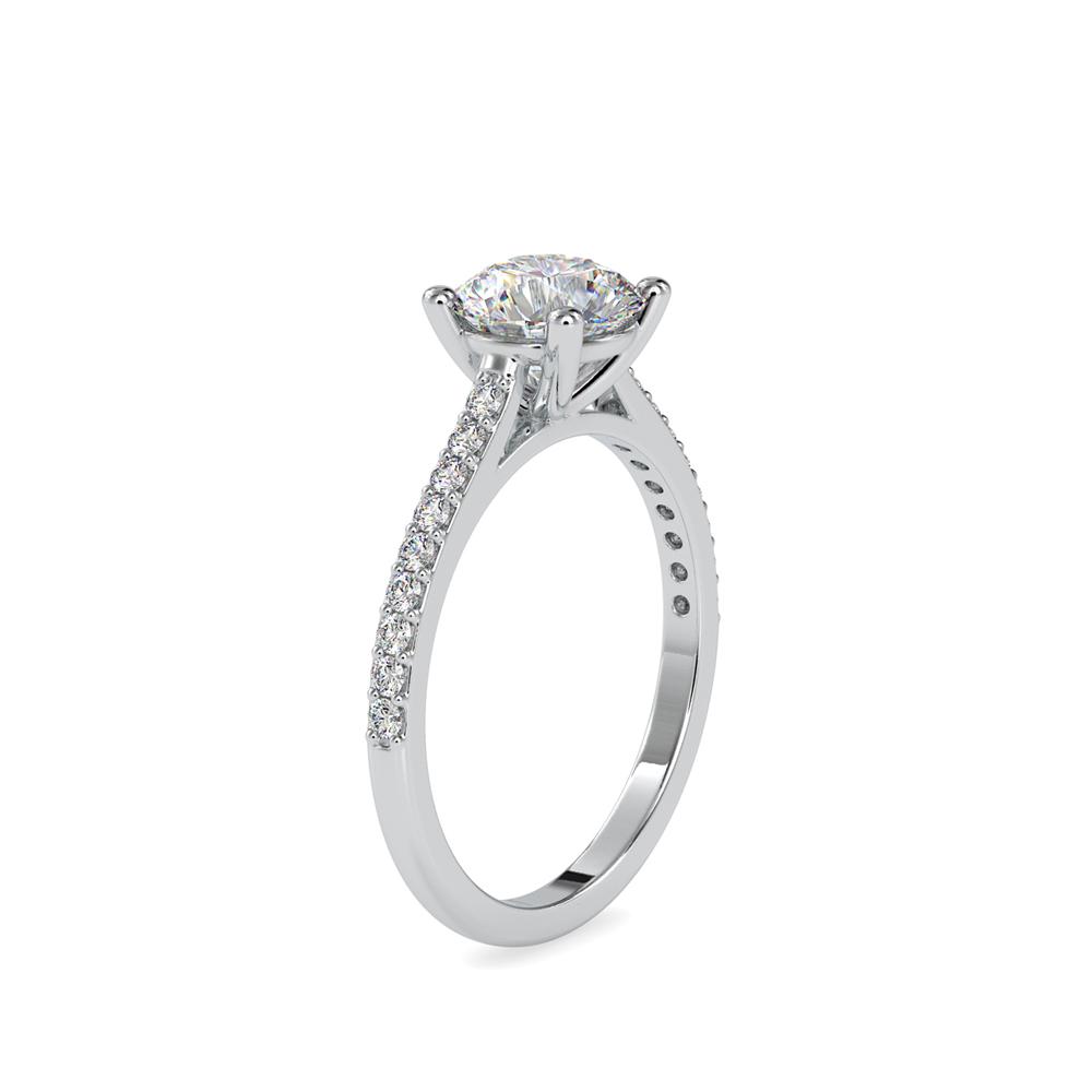 Petite 4 Prong Diamond Engagement Ring