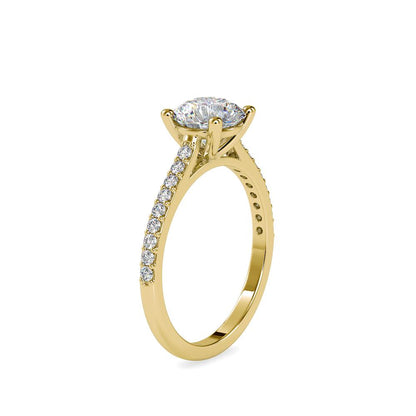 Petite 4 Prong Diamond Engagement Ring