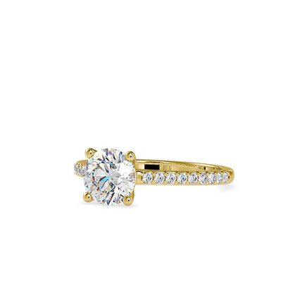 Petite 4 Prong Diamond Engagement Ring