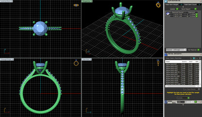 Petite 4 Prong Diamond Engagement Ring