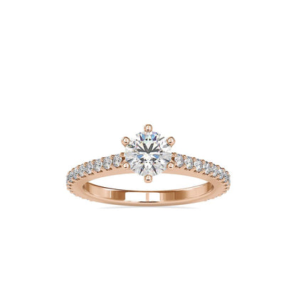 Petite 6 Prong Diamond Engagement Ring