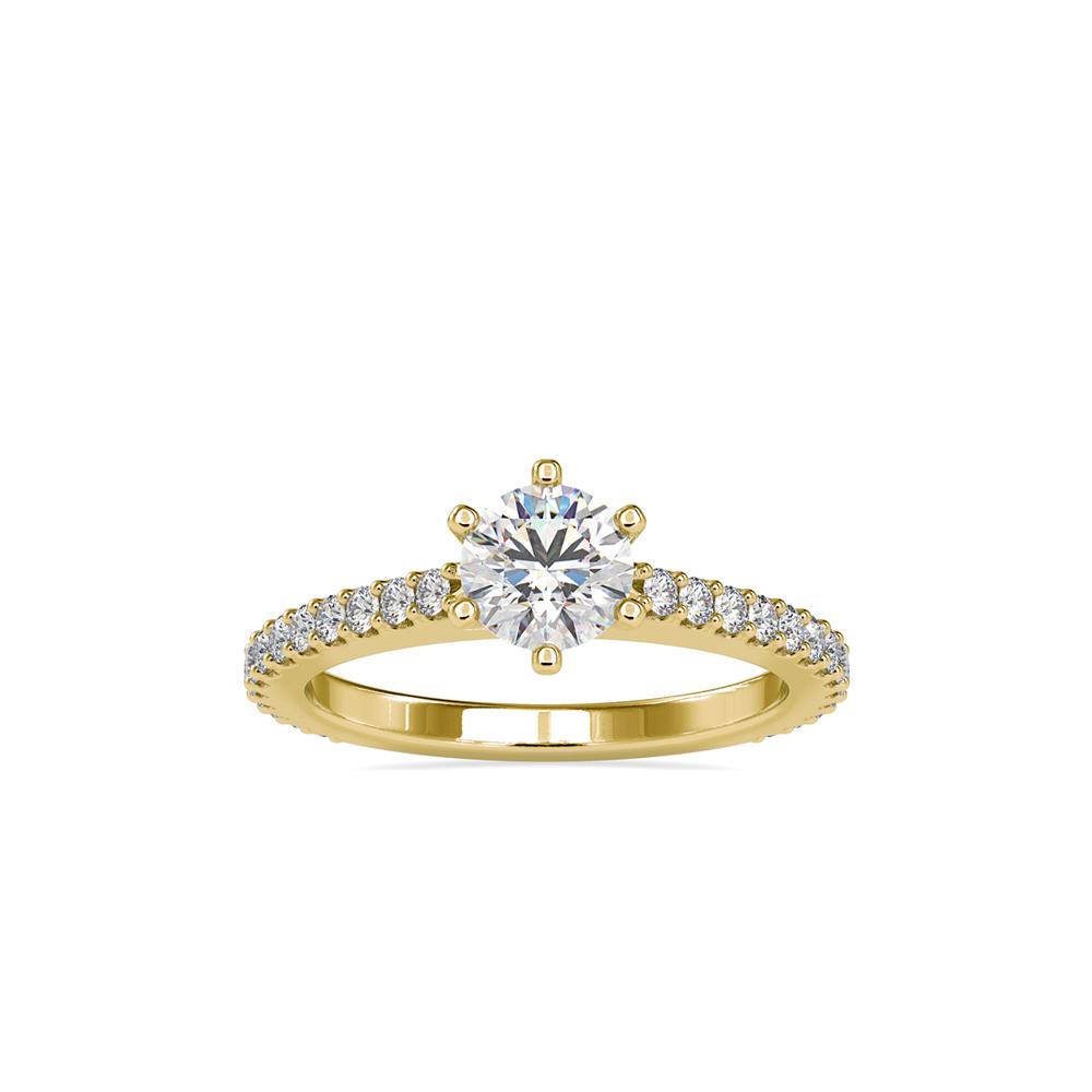 Petite 6 Prong Diamond Engagement Ring