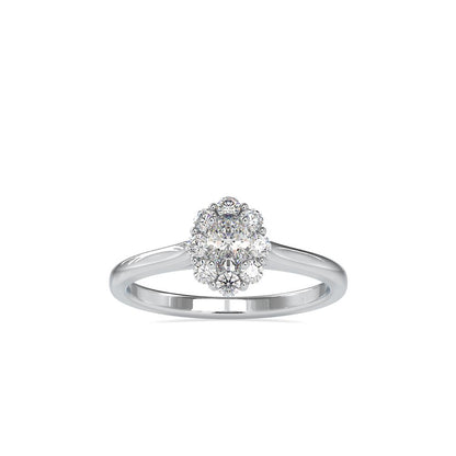 Oval 4 Prong Diamond Ring