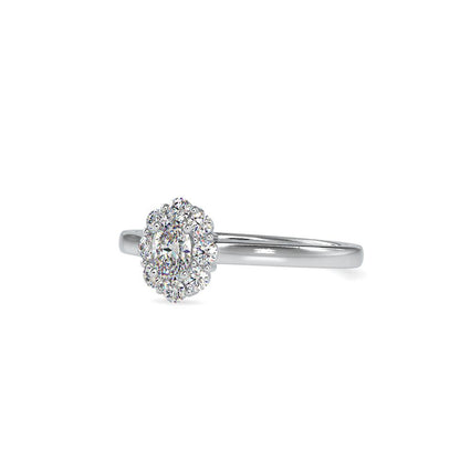 Oval 4 Prong Diamond Ring