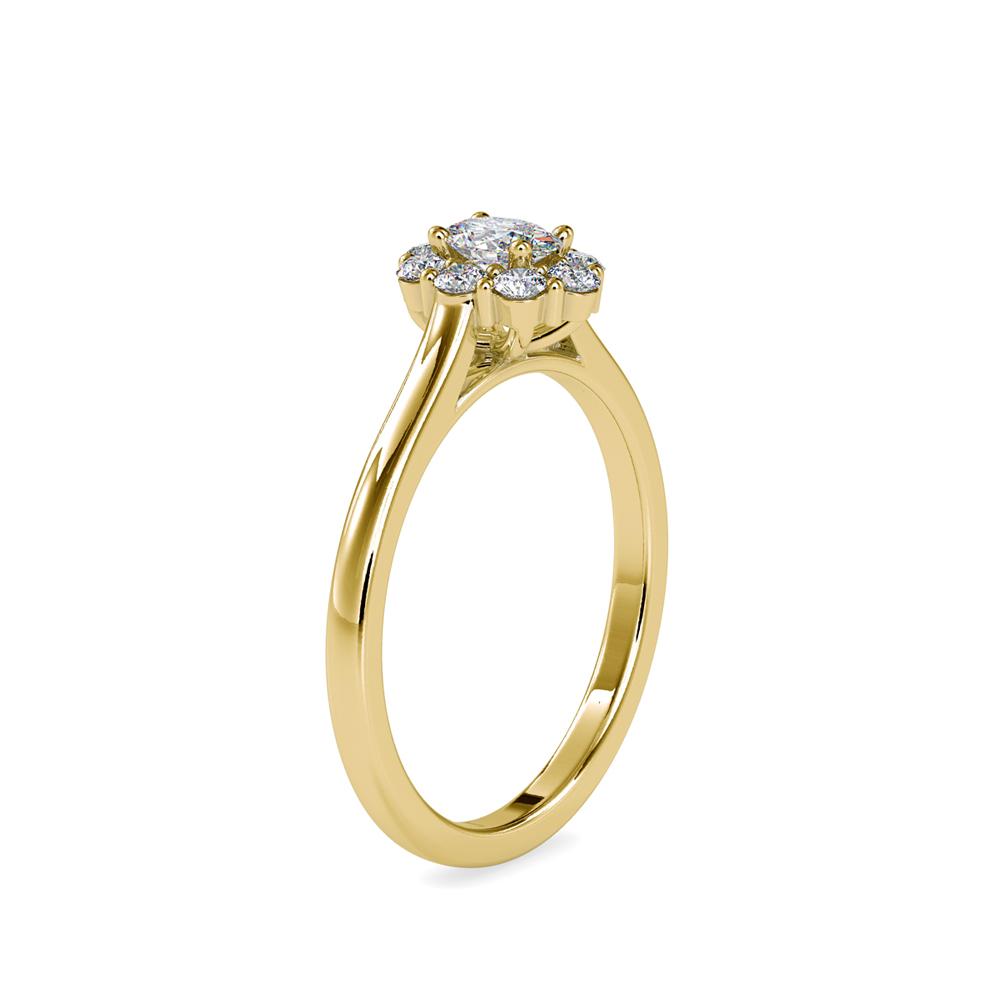 Oval 4 Prong Diamond Ring