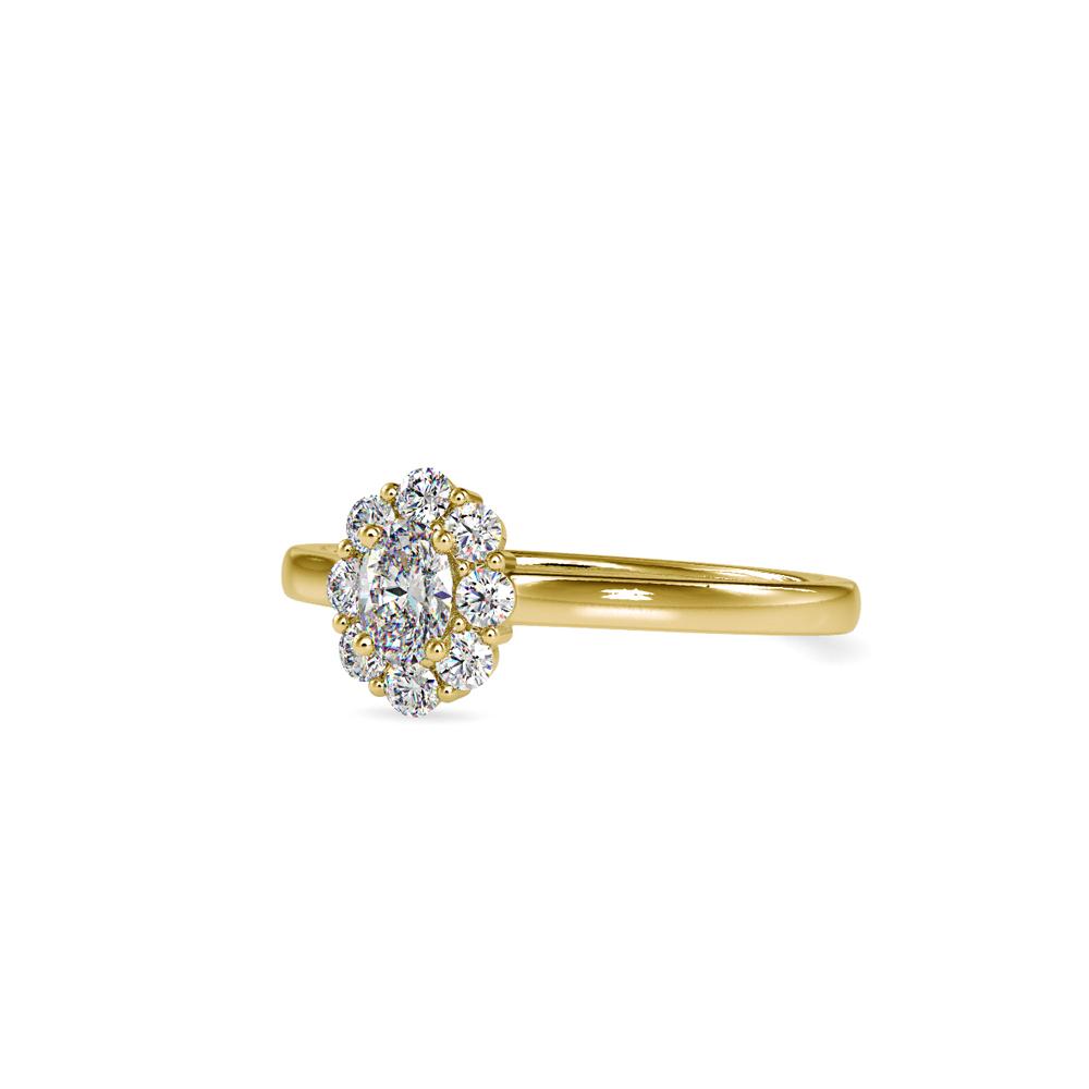Oval 4 Prong Diamond Ring
