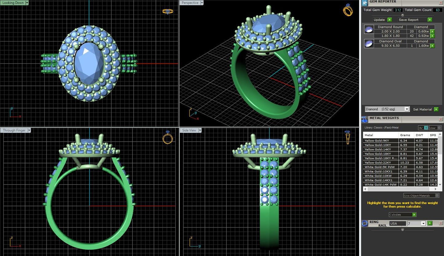 Oval Double Halo Diamond Engagement Ring