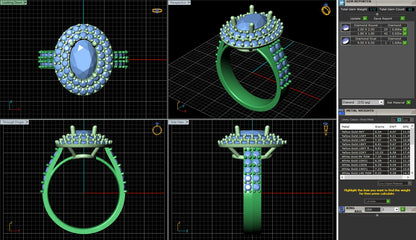 Oval Double Halo Diamond Engagement Ring