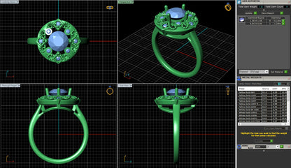 Round Vintage Halo Engagement Ring