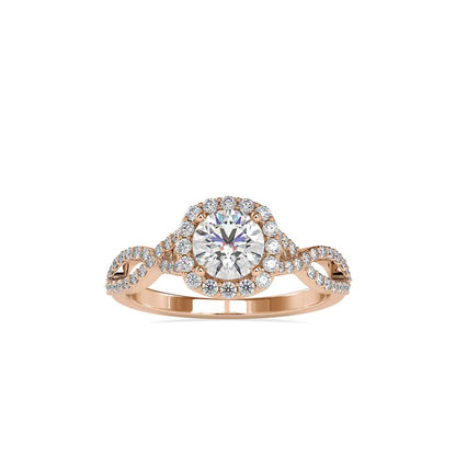 Round Halo Infinity Diamond Engagement Ring