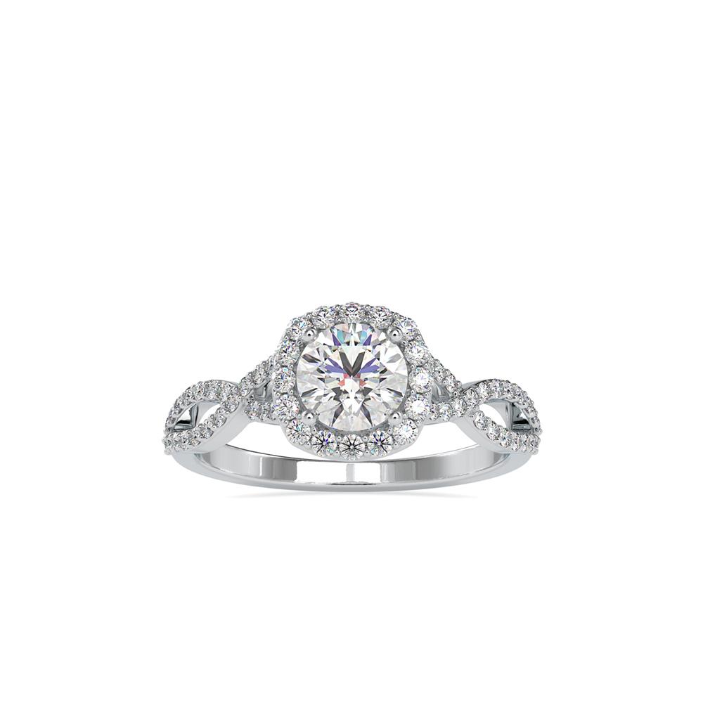 Round Halo Infinity Diamond Engagement Ring