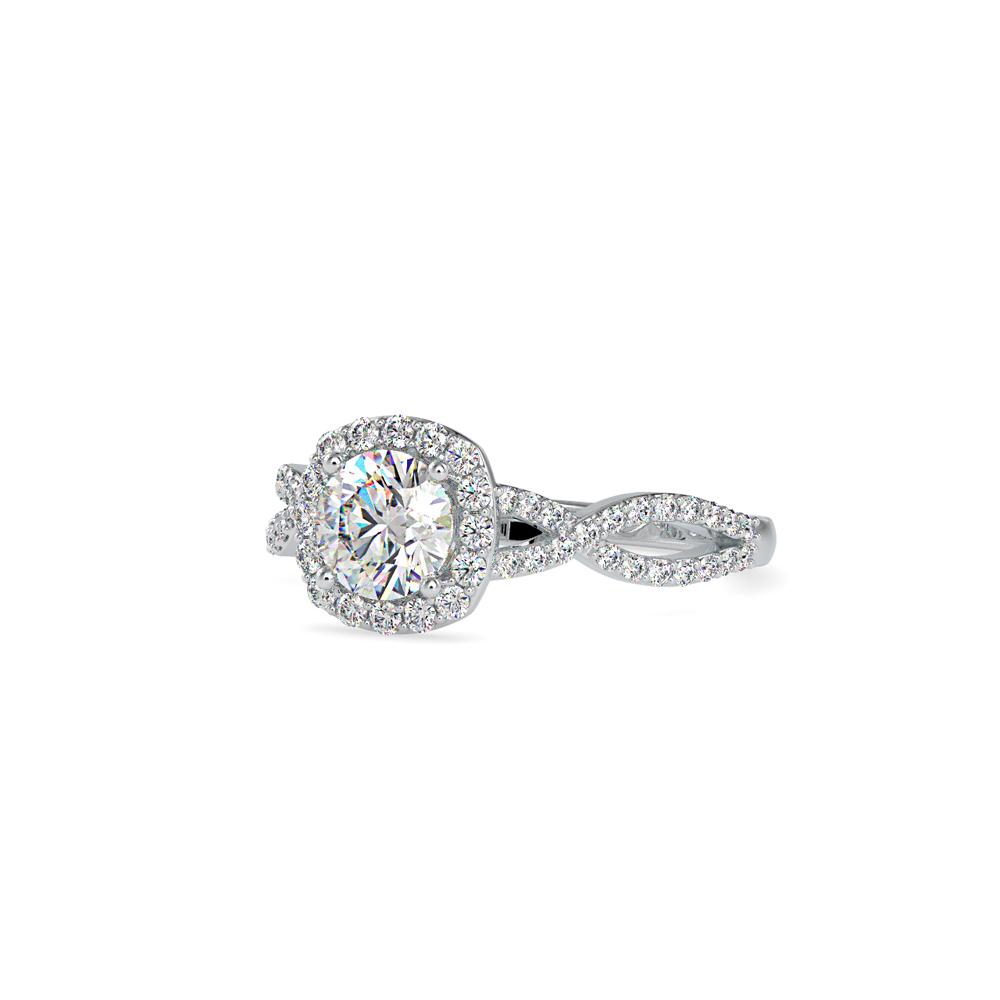 Round Halo Infinity Diamond Engagement Ring