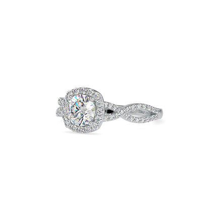 Round Halo Infinity Diamond Engagement Ring