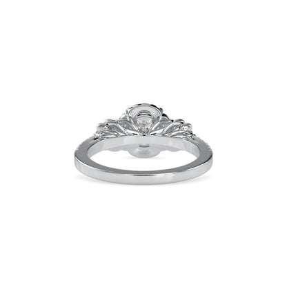 Fancy Flower Halo Diamond Engagement Ring