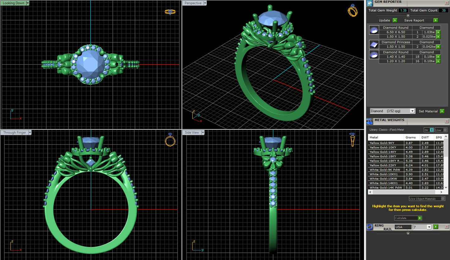 Fancy Flower Halo Diamond Engagement Ring