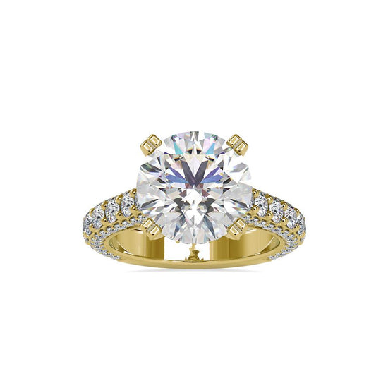 Vintage Solitaire 4 Double Prongs Diamond Engagement Ring