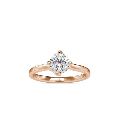 Round 4 Prong Twist Solitaire Engagement Ring