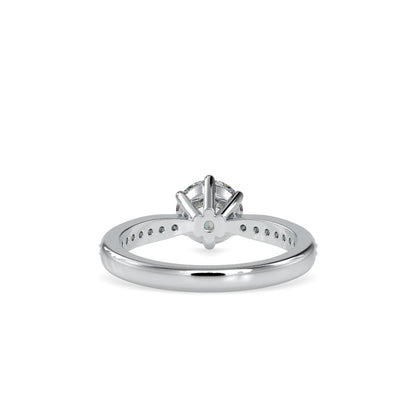 Petite 6 Prong Tapered Solitaire Engagement Ring