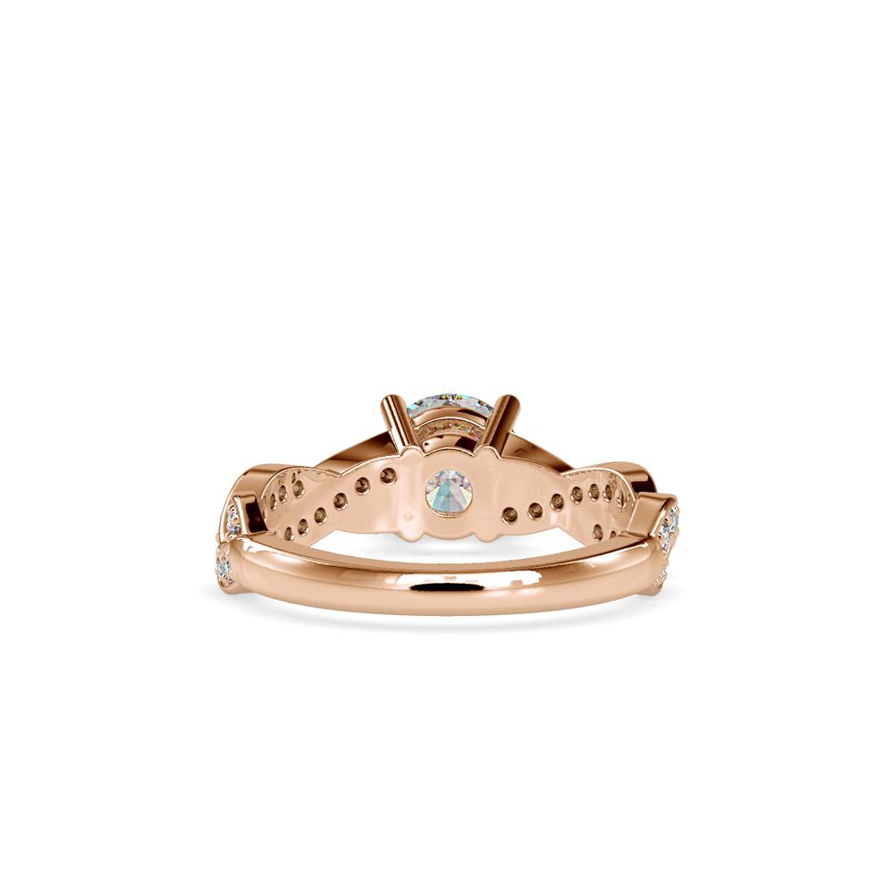 4 Prong Round Infinity Twist Diamond Engagement Ring