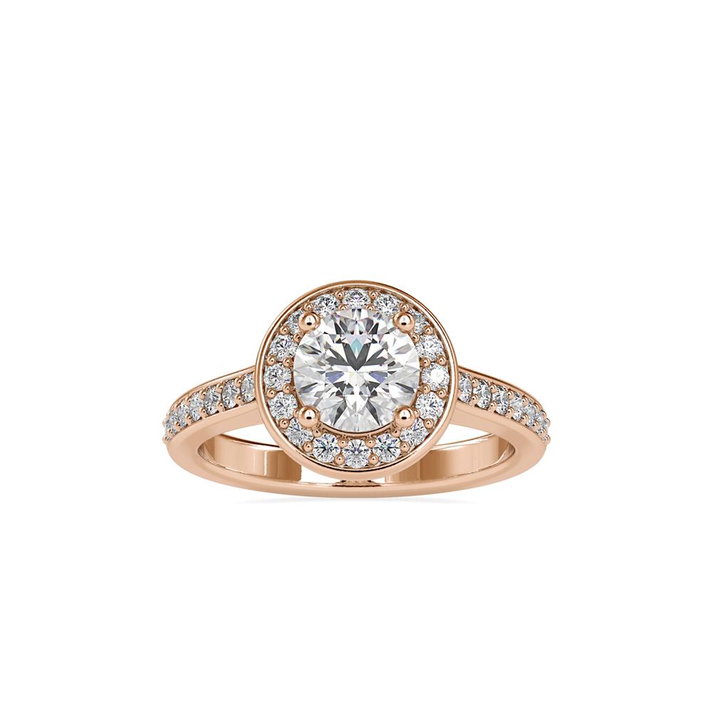 Round Halo Dimaond Engagement Ring