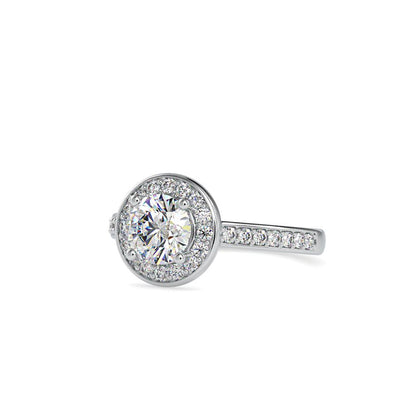 Round Halo Dimaond Engagement Ring