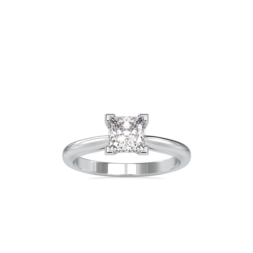 Princess V-Prong Petite Tapered Engagement Ring