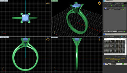 Princess V-Prong Petite Tapered Engagement Ring