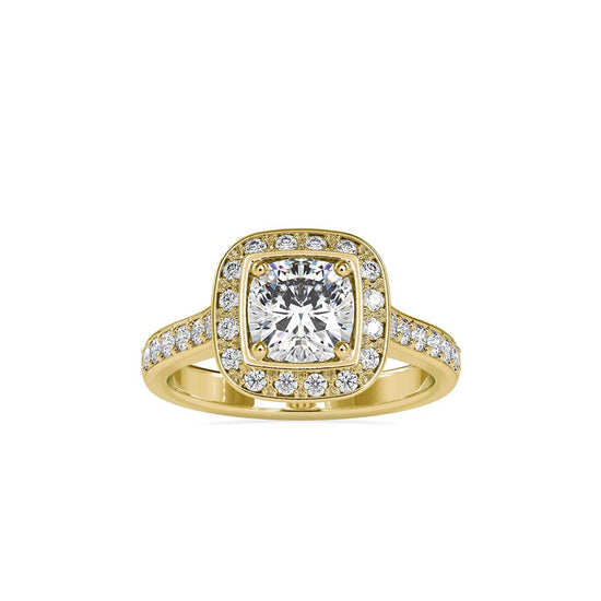 Cushion Halo Diamond Engagement Ring