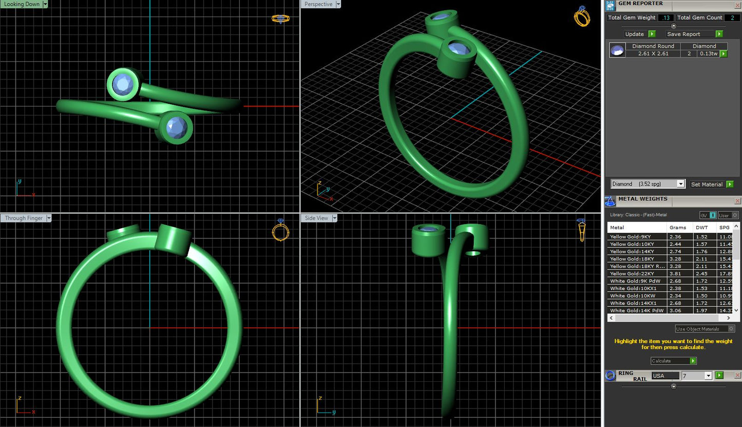 Petite Bezel Set Bypass Diamond Ring