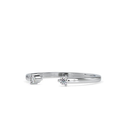 Round Diamond Tiny Cuff Ring