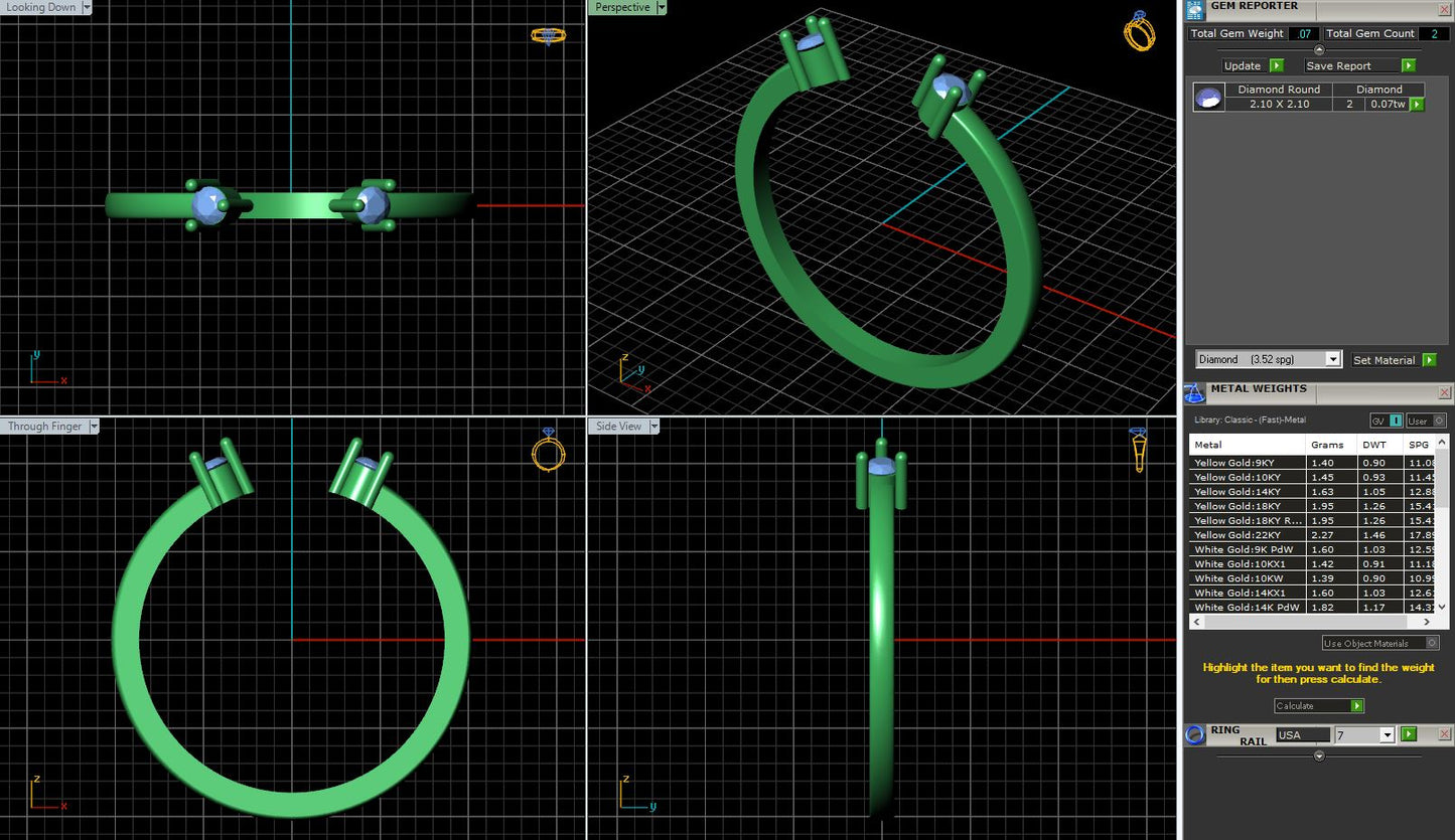 Round Diamond Tiny Cuff Ring