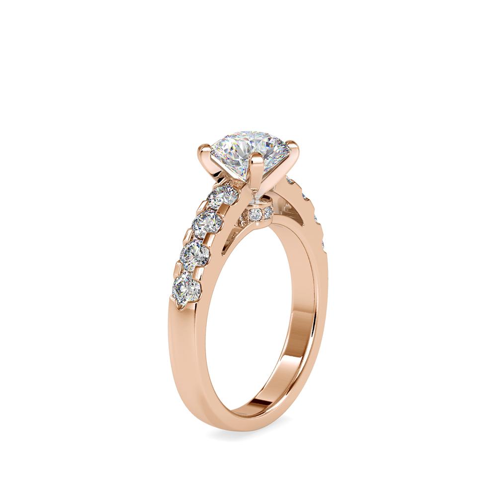 Round 4 Prong Diamond Engagement Ring