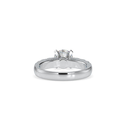 Round 4 Prong Diamond Engagement Ring