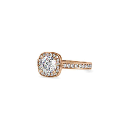Round Halo Diamond Engagement Ring