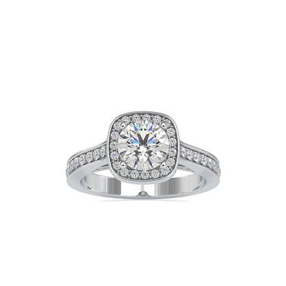 Round Halo Diamond Engagement Ring
