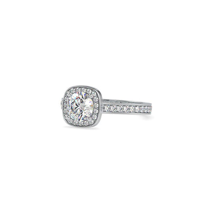Round Halo Diamond Engagement Ring
