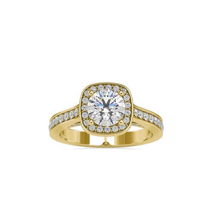 Round Halo Diamond Engagement Ring