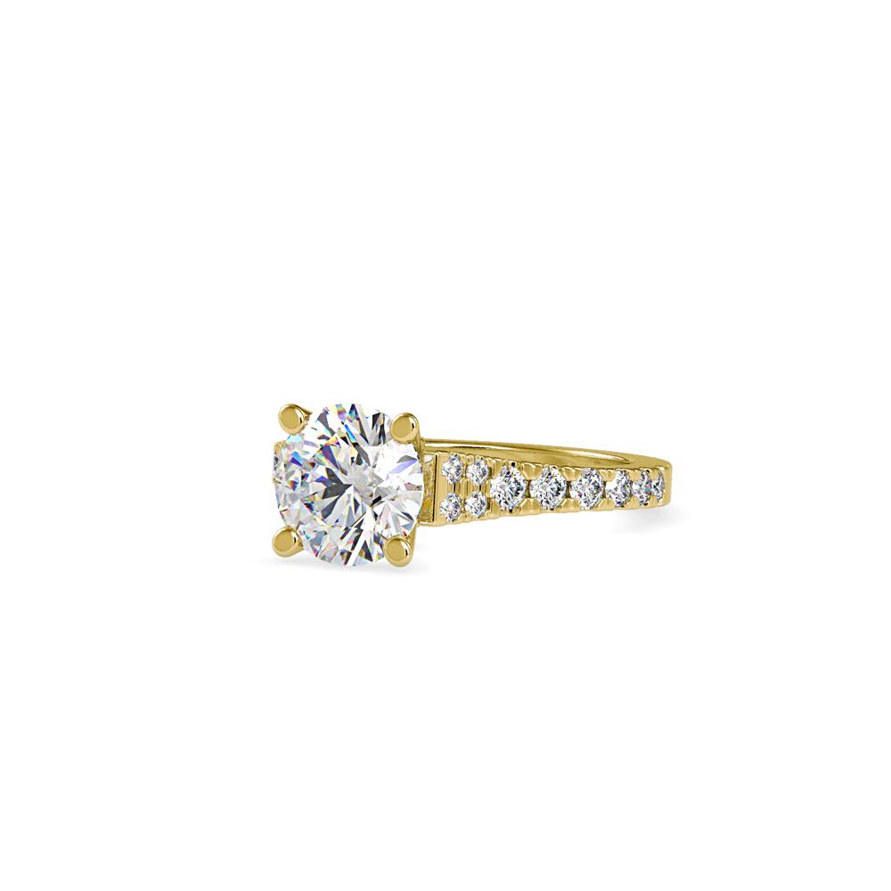 Round 4 Prong Tapered Diamond Engagement Ring