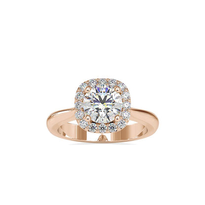 Round Halo Diamond Engagement Ring