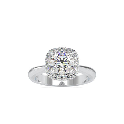 Round Halo Diamond Engagement Ring