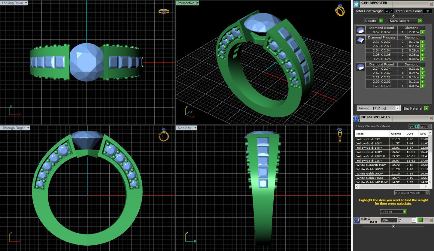 Tension Setting Dimaond Engagement Ring