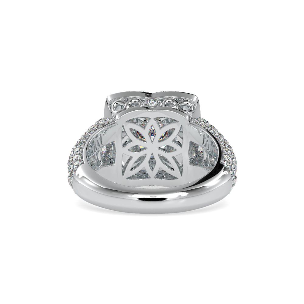 Princess Duet Halo Diamond Engagement Ring