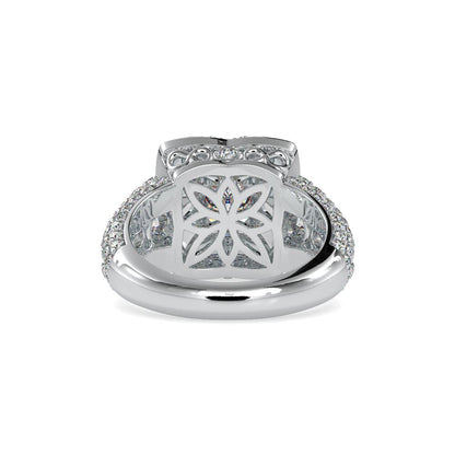 Princess Duet Halo Diamond Engagement Ring