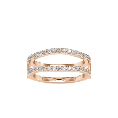 Double Sided Curved Diamond Wedding Ring