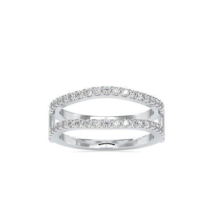 Double Sided Curved Diamond Wedding Ring